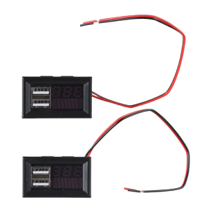 หน้าจอดิจิตอล LED โวลต์มิเตอร์แผงทดสอบเครื่องทดสอบแรงดันไฟฟ้าจอภาพสำหรับ DC12V รถยนต์รถจักรยานยนต์มิเตอร์วัดกระแสไฟขนาดเล็ก