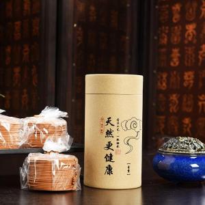 120Pcs Natural Coil Incense 天然盘香 送小葫芦香插 Coils Agarwood Wormwood Sandalwood Incense Coil Burner Incense Holder Sandalwood 黄盒盘香 礼佛首选 檀香 沉香 艾草