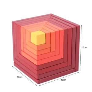 Childrens Montessori Wooden Building Blocks Early Education Educational Toys Tree Flame House Stone Rainbow Blocks Wooden Toys2026