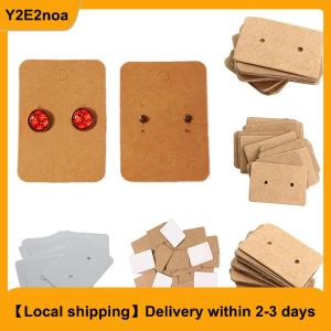 【Local shipping】 100pcs Professional Type Earring Ear Studs Holder Display Hang Kraft Cards Paper