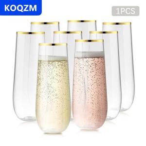 [COD] KOQZM 270ml vỡ nhựa ly rượu vang không thể phá vỡ vật nuôi rượu vang đỏ cốc cốc tái sử dụng trong suốt nước ép trái cây cốc bia