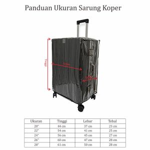 Cover Pelindung Koper Polos Transparan / Luggage Cover Transparant G1057