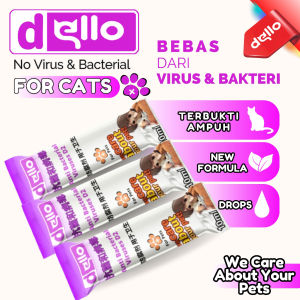 Obat D2 Anti Virus & Bakteri Obat Virus D2 Atasi Flu Kucing Panleu Calici Distemper untuk Kesehatan Kucing DELLO FOR CAT