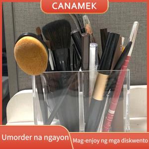 CANAMEK Cosmetic Storage Box Makeup Brush Holder Organizer Lipstick Eyebrow Pencil Bathroom Storage Display Stand Acrylic