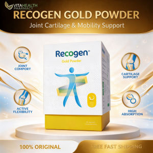 【Buy 3 Get 1 Free】Recogen Gold Powder Bioactive Collagen Peptides Supplement Support Joint Skin Health 10g ×30 Sachets