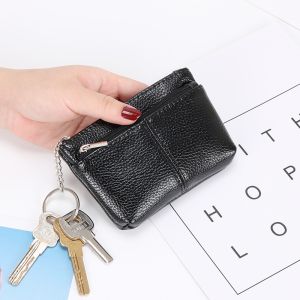 Ladies Short Coin Purse Coin Card Holder Small Clutch Zipper Key Case Mini Small Solid Wallet Wholesale