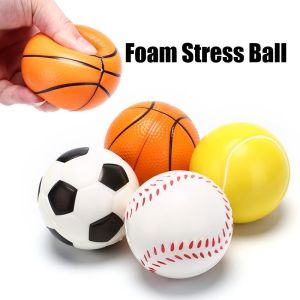 12pcs-24pcs Assorted Multi Functional Foam Stress Balls Toy Basketball Football Squeeze Soft Toys for Pets Dogs - Hand Stress Ball Foam Stress Reliever