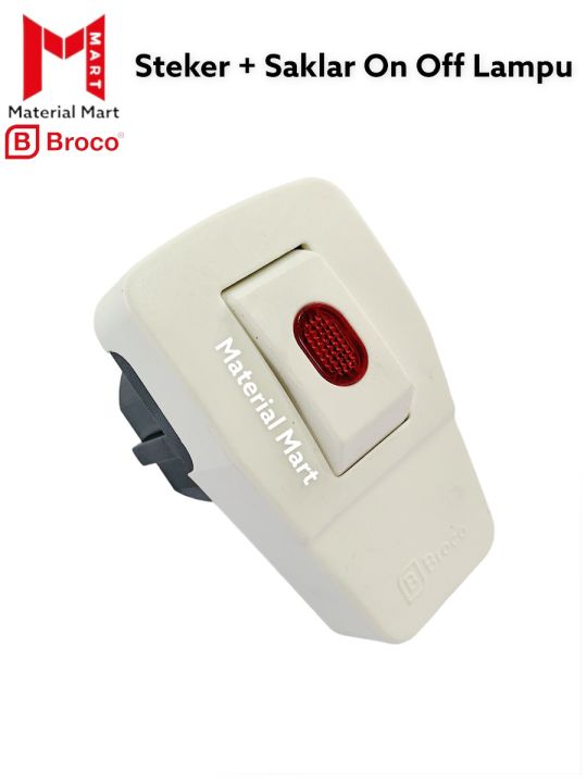 Broco Steker Saklar | Colokan Steker Saklar On Off White | Steker Lampu ...