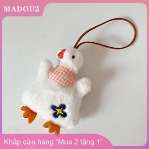 [COD] MADOU2 Dễ thương Lớn ngỗng Trắng Tên Sticker mặt dây chuyền phim hoạt hình búp bê động vật sang trọng móc khóa chống mất tên tag quyến rũ Túi treo trang trí