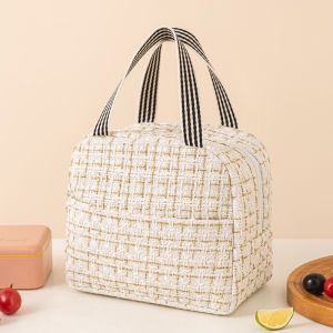 Lunch Bag Thickened Waterproof Lunch Bag Storage Bag Oxford Cloth Large Capacity Lunch Box Bag Bento Bag Resuable Cooler Bag Lunch Container Waterproof Lunch Holder Tote Bag for Women Wide Open Insulated Cooler Bag