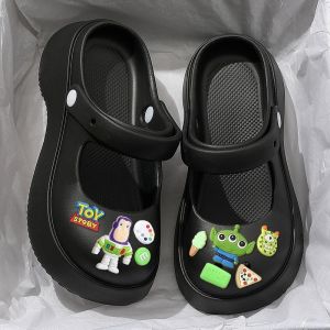 [Free Shipping] WomenS Summer Outdoor Slippers Non-Slip Thick-Soled New Style With A Closed-Toe Design And A Half-Slipper Style