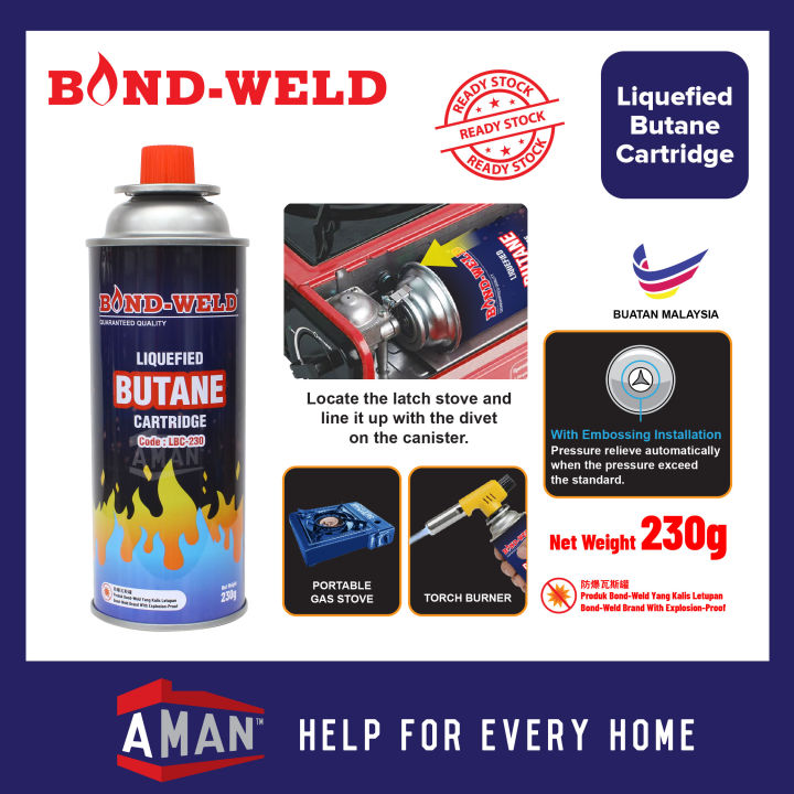 BOND WELD Liquefied Butane Gas Cartridge Gas Bottle Gas Torch Gas Tin