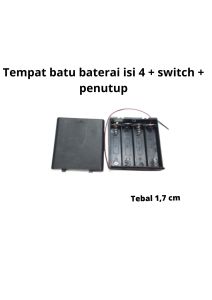 Tempat Batu Baterai AA A2 Battery isi 4 slot port plus Switch Saklar On Off