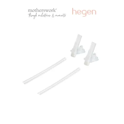 Hegen Straw Replacement Set Slow Flow (240ml 2-Pack) | BPA-Free Baby Bottle Straw / Compatible with Hegen PCTO Bottles / Feeding Accessory