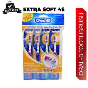 ORAL-B Toothbrush All Rounder Micro Thin Clean Extra Soft 4pcs