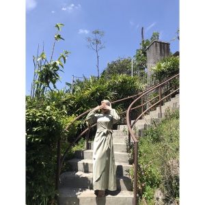 Arabel Dress Muslim Wanita Silk Satin Model A line Polos