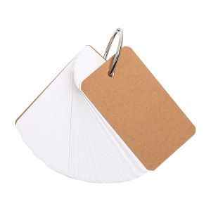 【Big Sale】500 Pages Iron Ring Handwritten Memo Hard Blank English Word Card Loose-leaf Memo Note Message Card Blank Cards DIY Graffiti Memo Pad Kraft Paper Loose Leaf Note Card Binder School Stationery COD