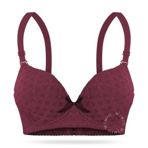 WIMIU BH Bra Kawat Motif Timbul Bunga Bra Kawat BH Pakaian Dalam Wanita 100160