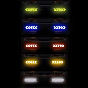10Pcs Car for Arrow Reflective Stickers Safety Warning Reflector Decorative Strips Universal Exterior Accessories