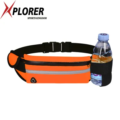 Xplorer Men& Women Running Jogging Belt Waist Bag Outdoor Sports Accessory Waterproof Ajustable Belt large capacity with water holder