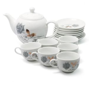 Bộ Ấm Chén Bát Tràng Họa Tiết Hoa Hồng Đẹp