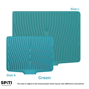 Heat-Resistant Silicone Dish Drying Mat | Drip Tray with Drain | 3 Sizes 4 Colors | HDB Kitchen
