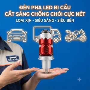 [Hàng Xịn] Đèn Pha Bi Cầu LED V33 Pro Chống Chói Cực Nét Siêu Sáng Siêu Bền Chân H4 Cao Cấp