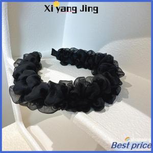 XYJ Flash Sale Home Lưới sợi xếp li Headband headpiece phụ nữ Organza Headband màu tinh khiết xếp li mặt rửa mũ nón linh hoạt Phụ kiện tóc