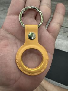 Keychain Holder for Airtag - PU Leather Protective Cover with Durable Metal Ring - New