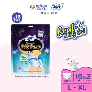 SOFY Comfort Nite 360 Panty Cool Overnight Panty L-XL 2pcs (16 Packs)