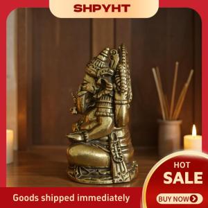 SHPYHT 1 3pcs Châu Á Ấn Độ Thái Lan voi Thiên Chúa hình điêu khắc mini cổ điển đồng thau Ganesha tượng nhà văn phòng bàn trang trí trang trí quà tặng