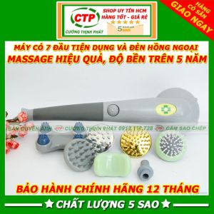 Máy massage cầm tay máy mát xa cầm tay 7 đầu hồng ngoại King Massager