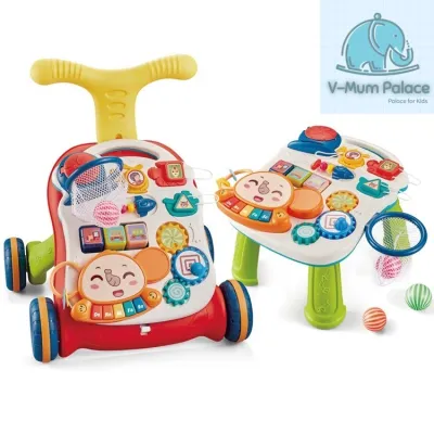 Baby Walker with Music & Educational Toy Push Walker Toddler Walk Assistance