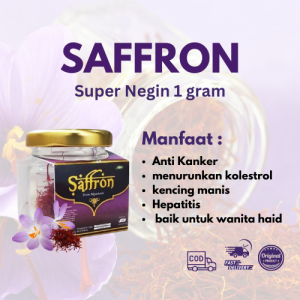 SAFFRON SUPER NEGIN SAFFRON GRADE A BAIK UNTUK KULIT DAN PENDERITA DIABETES SERTA ATASI GANGGUAN TIDUR
