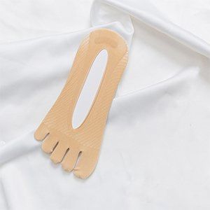 Women Five Toe Socks Anti-Slip Silicon Breathable Cotton Thin Summer Yoga Pilates Dance Sports Invisible Boat Socks
