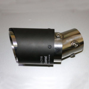 Adjustable angle Akrapovic curved Car Exhaust Pipe Carbon Fiber 63mm-89mm gas vent decorative accessories