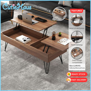CUTIEHAUS 120CM Multifunctional Table Living Room Home Creative Folding Lift Coffee Table Pelbagai Fungsi Meja Lif Kreatif Rumah - Fulfilled by Cutiehaus
