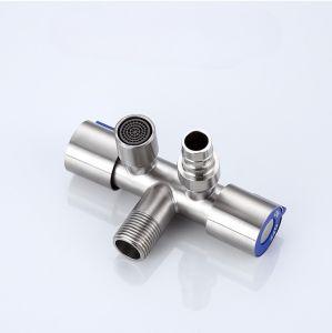 VAN NƯỚC 2 CỔNG KẾT NỐI ĐA NĂNG. Chất liệu Inox 304 nguyên khối khóa mở riêng biệt mỗi đầu. The Aone