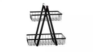 Large Capacity Fruit and Vegetable Storage Rack Portable for Kitchen StorageCountertop Organizer Stand Fruit Dessert Stand Display Rack Foid Trey Large Iron Metal Storage Basket