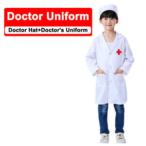 Baju Doktor Doctor Costume Kids Toys Set Nurse Role Play Toys Cosplay Uniform Doctor Nurse Birthday Gift Boys Girls