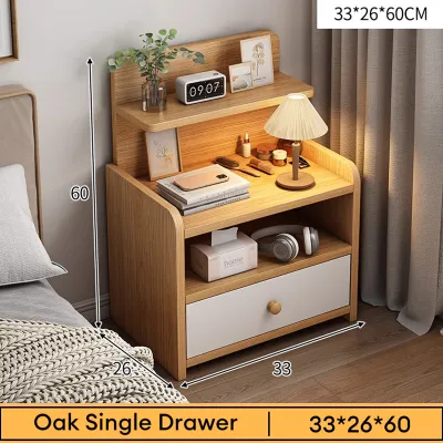 Bedroom Bedside Table Household Bedside Storage Cabinet Modern Simple Style Wooden Storage Rack Wooden Bedside Table Wipe Clean Modern Simple Style Bedside Table Side Table Storage Cabinet