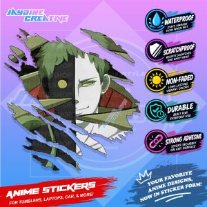 Akatsuki Anime Inspired Scratch Sticker | Waterproof Vinyl for Helmet Motorcycle Car & Tumbler
