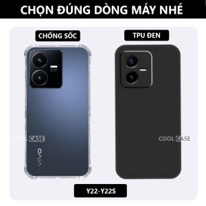 Ốp lưng bảo vệ chân sạc Vivo Y22/ Y22S chống trơn trượt-Cool Case