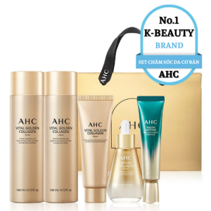Set Mỹ Phẩm Chăm Sóc Da Toàn Diện AHC Vital Golden Collagen Youth 1 Set