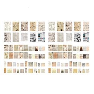 100Sheets Antique Decorative Paper Scrapbooking Decoration Supplies for Journaling Photo Album Invitation Packaging