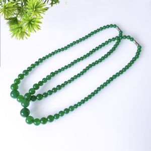 Brazilian high ice chrysoprase necklace Green agate womens bead necklace jewelry gift item for layering 2026