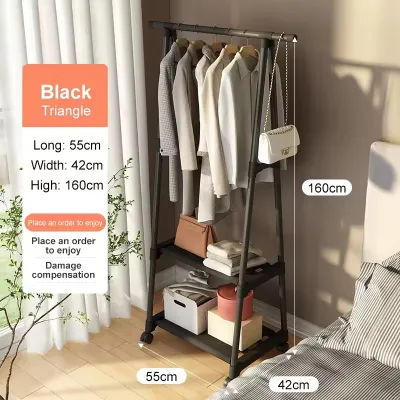 Habitate 🔥Triangle Clothes Rack Bedroom Multi-function Clothes Hanger Removable Bedroom Hanging Rack With Wheels Floor Standing#lf106#lf107