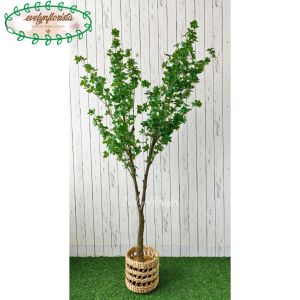 Pohon Imitasi Artificial Daun Semanggi T170 Latex Cover Pot Eceng Gondok Motif Hiasan Kantor Hiasan Cafe