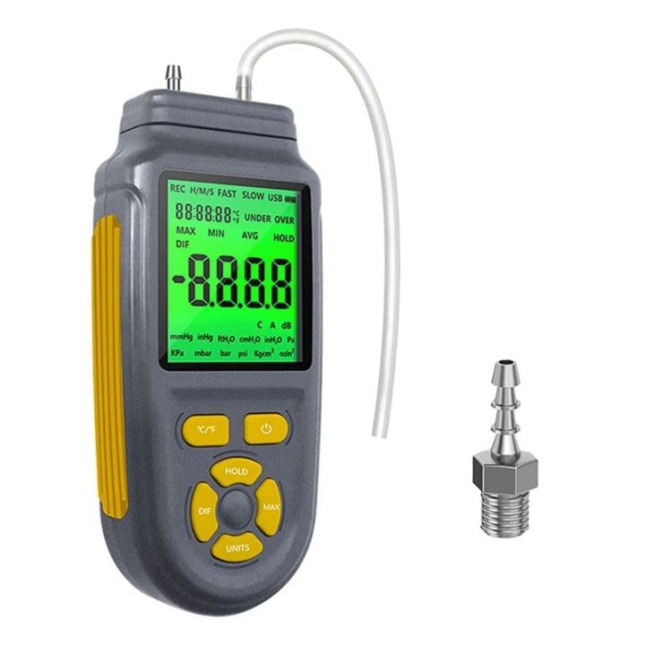 Hand Manometer hot AT35 ±100Psi Digital Handheld Manometer ±2768Wc HVAC Gas Pressure ...