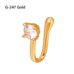 GOLFDIN Fashion Fake Nose Cuff Clip-on Nose Ring Nose Ring Cuffs Non-Piercing Clip-On Nose Ring African Nose Cuff
